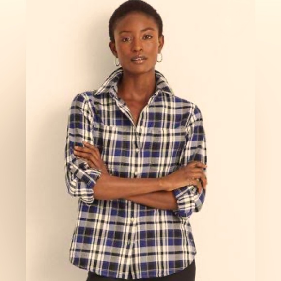 Ralph Lauren Jean Co Button Down Shirt in Blue Plaid Size L - Picture 1 of 3